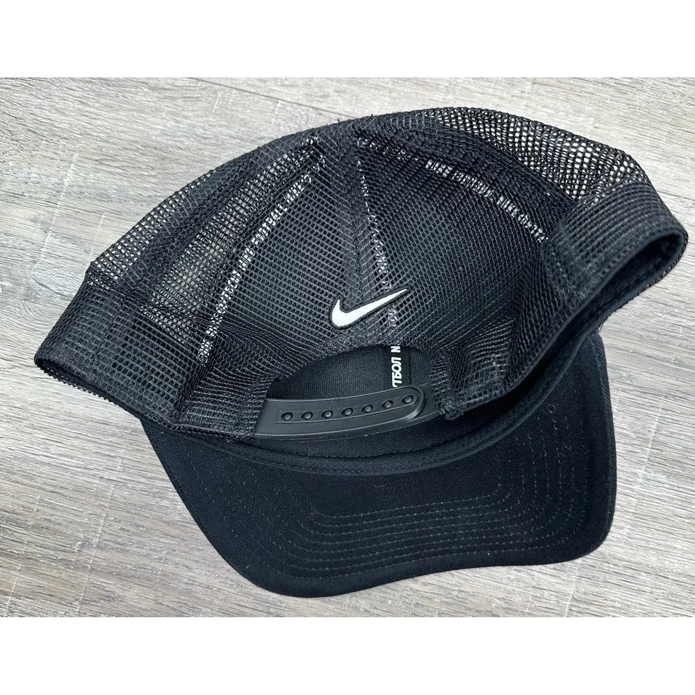 Nike FC Classic 99 Black Trucker Snapback Hat Mesh Soccer Cap CLC99